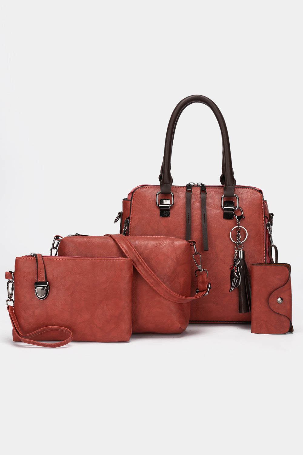 4-Piece PU Leather Bag Set-Ever Joy