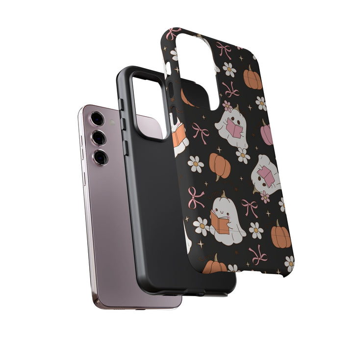 Cute Ghost Phone Case | Fall Aesthetic, Halloween Gift, Phone Accessories, Spooky Decor, Book Lover