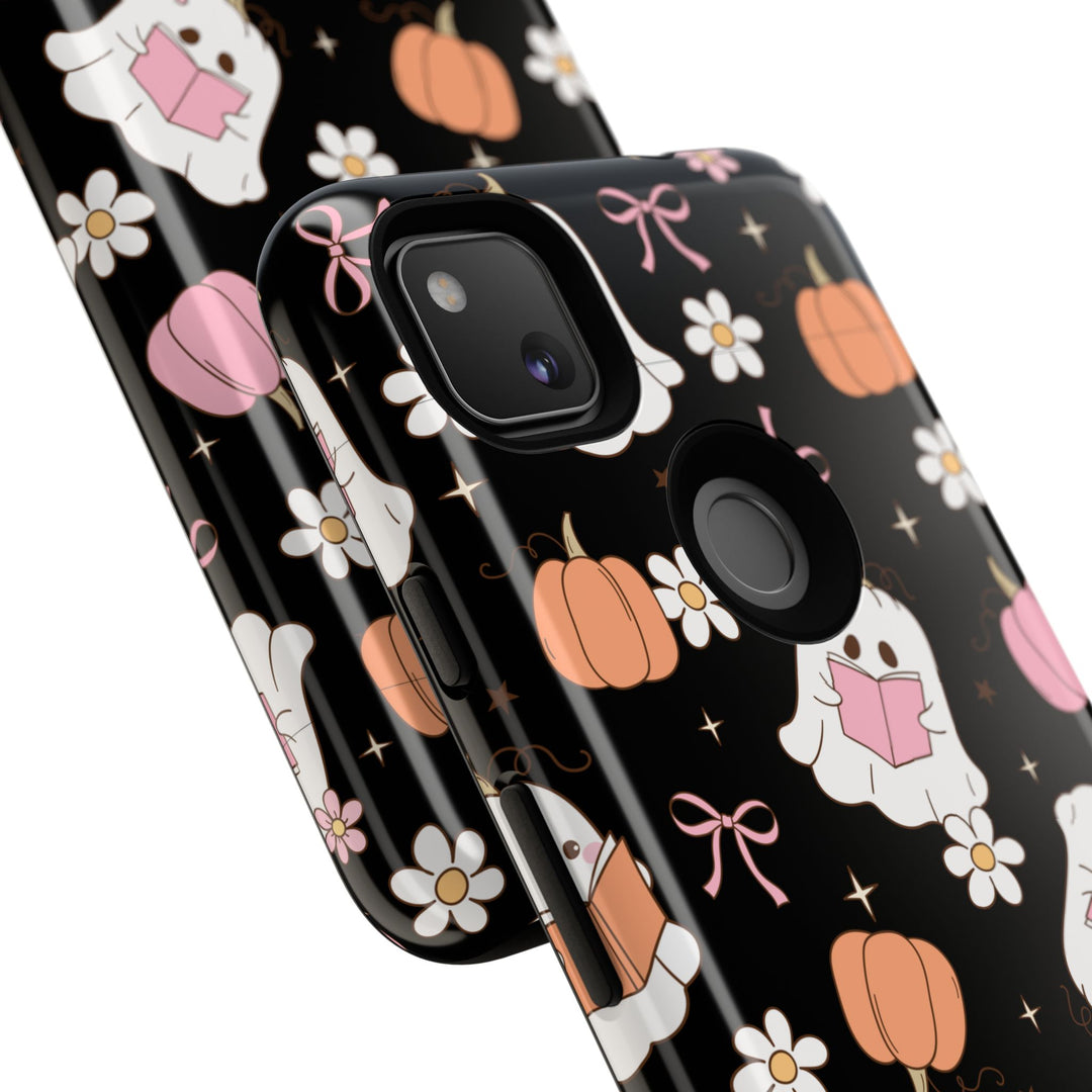 Cute Ghost Phone Case | Fall Aesthetic, Halloween Gift, Phone Accessories, Spooky Decor, Book Lover