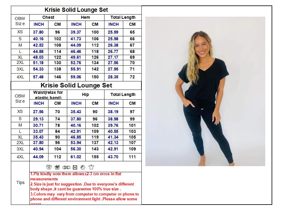 Womens - PREORDER: Krisie V-Neck Lounge Set In Six Colors