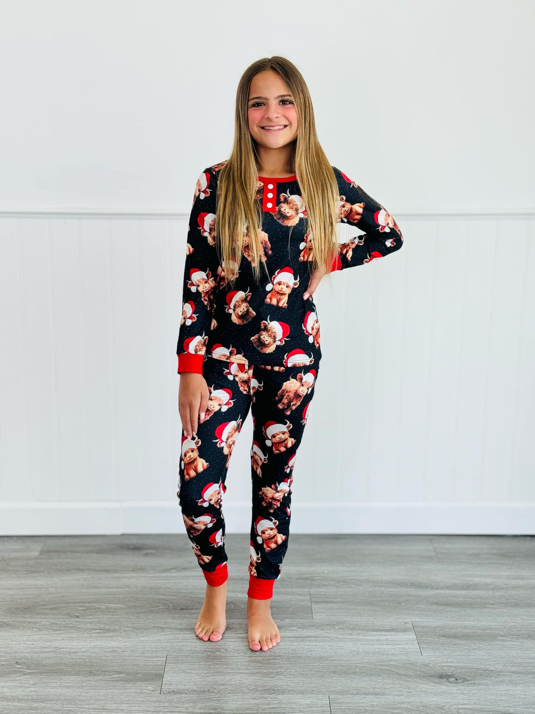 Womens - PREORDER: Matching Family Christmas Pajamas In Santa Cow