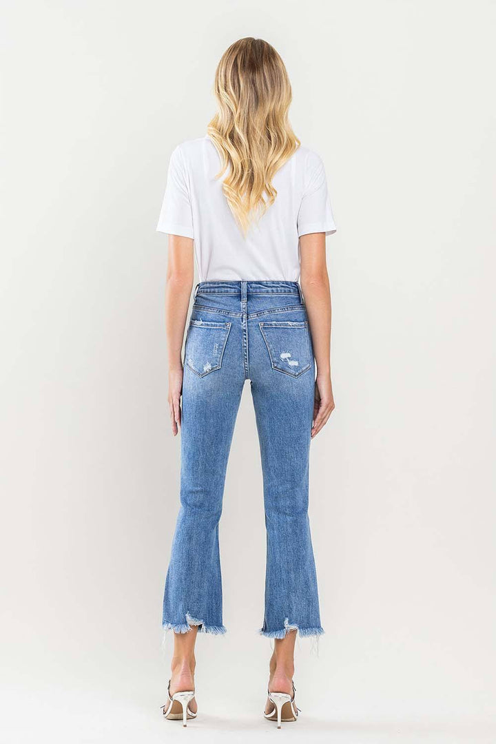 Vervet By Flying Monkey Full Size High Rise Cropped Flare Jeans