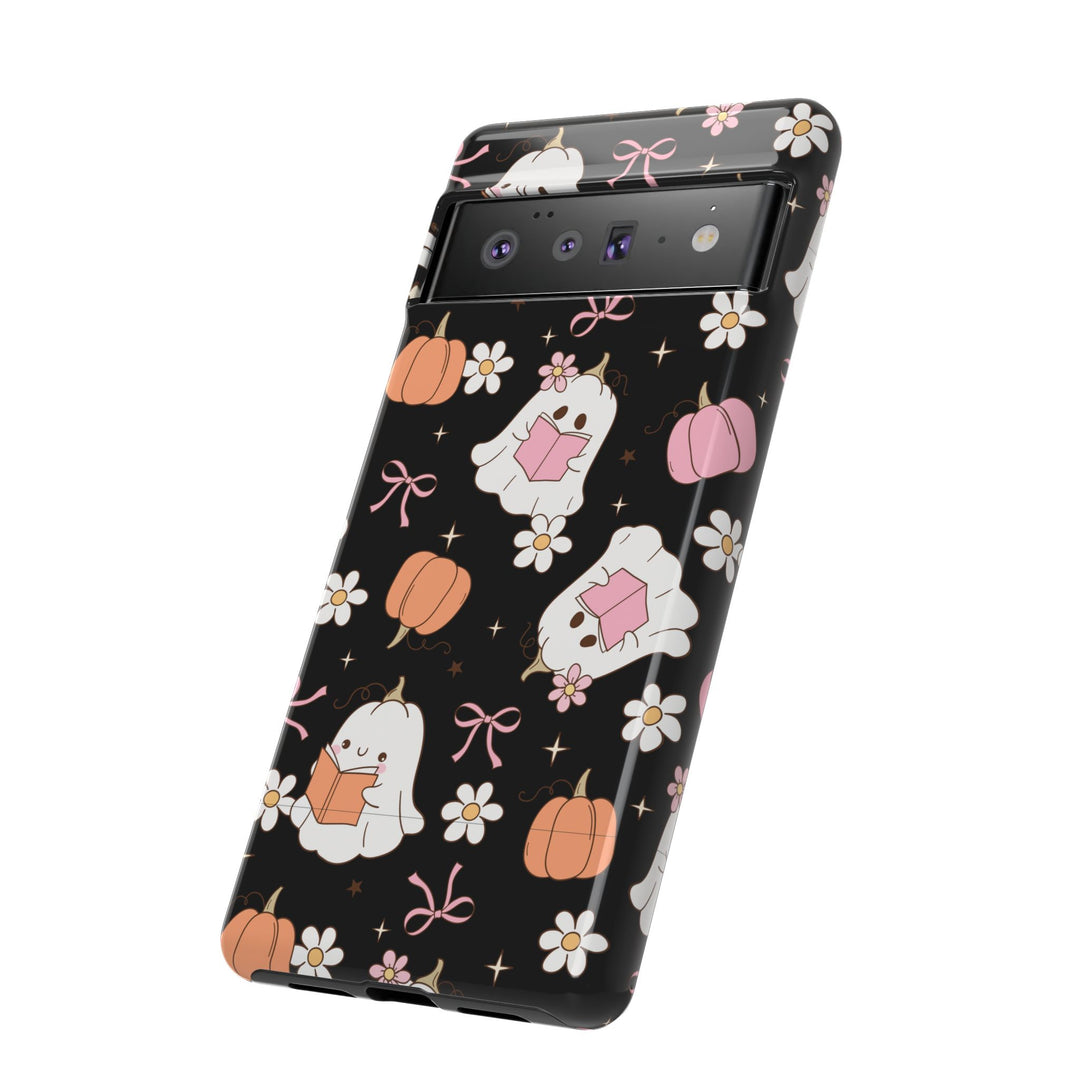 Cute Ghost Phone Case | Fall Aesthetic, Halloween Gift, Phone Accessories, Spooky Decor, Book Lover