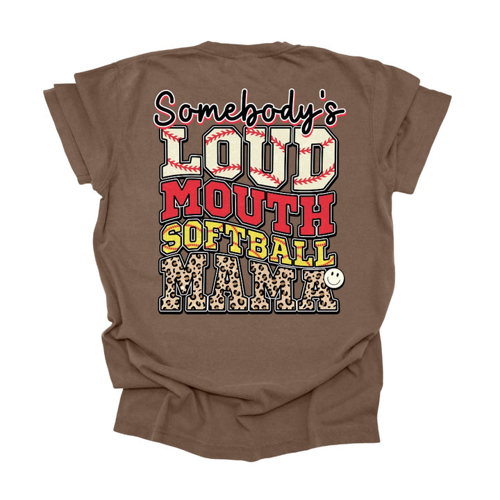 T-shirt - Loud Mouth Softball Mom Graphic Tee