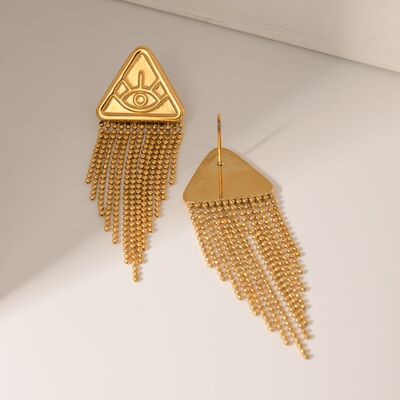 18K Gold-Plated Stainless Steel Geometric Earrings-Ever Joy