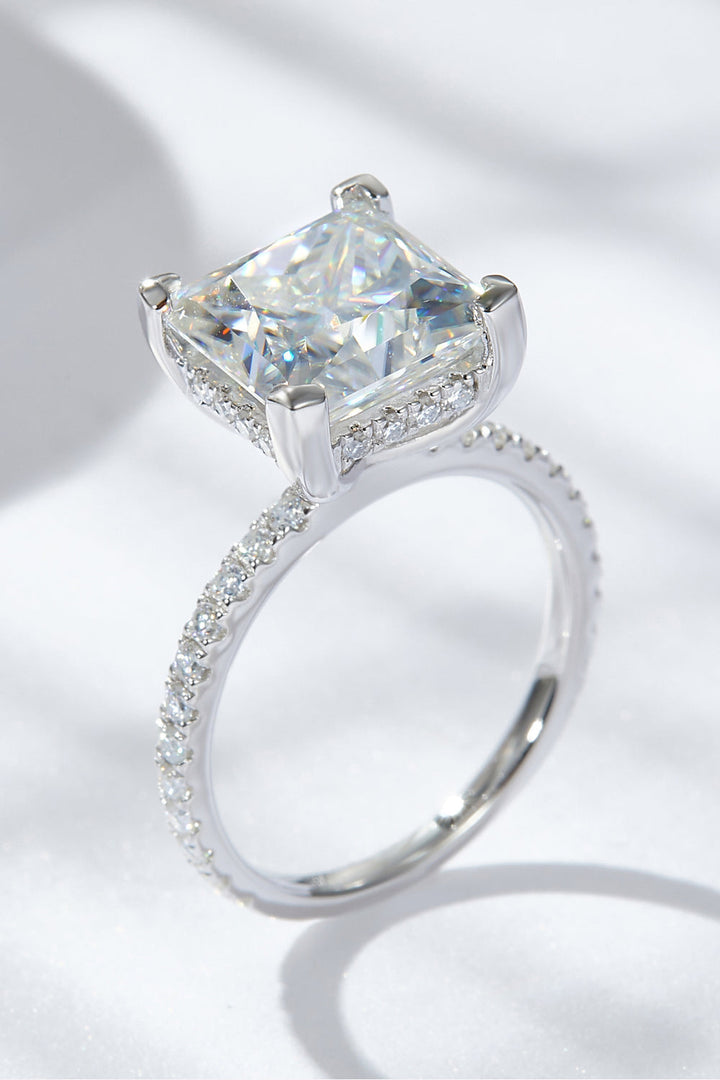 5.52 Carat Moissanite Side Stone Ring-Ever Joy