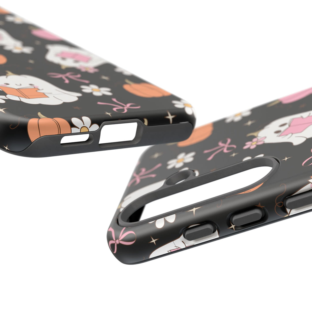 Cute Ghost Phone Case | Fall Aesthetic, Halloween Gift, Phone Accessories, Spooky Decor, Book Lover