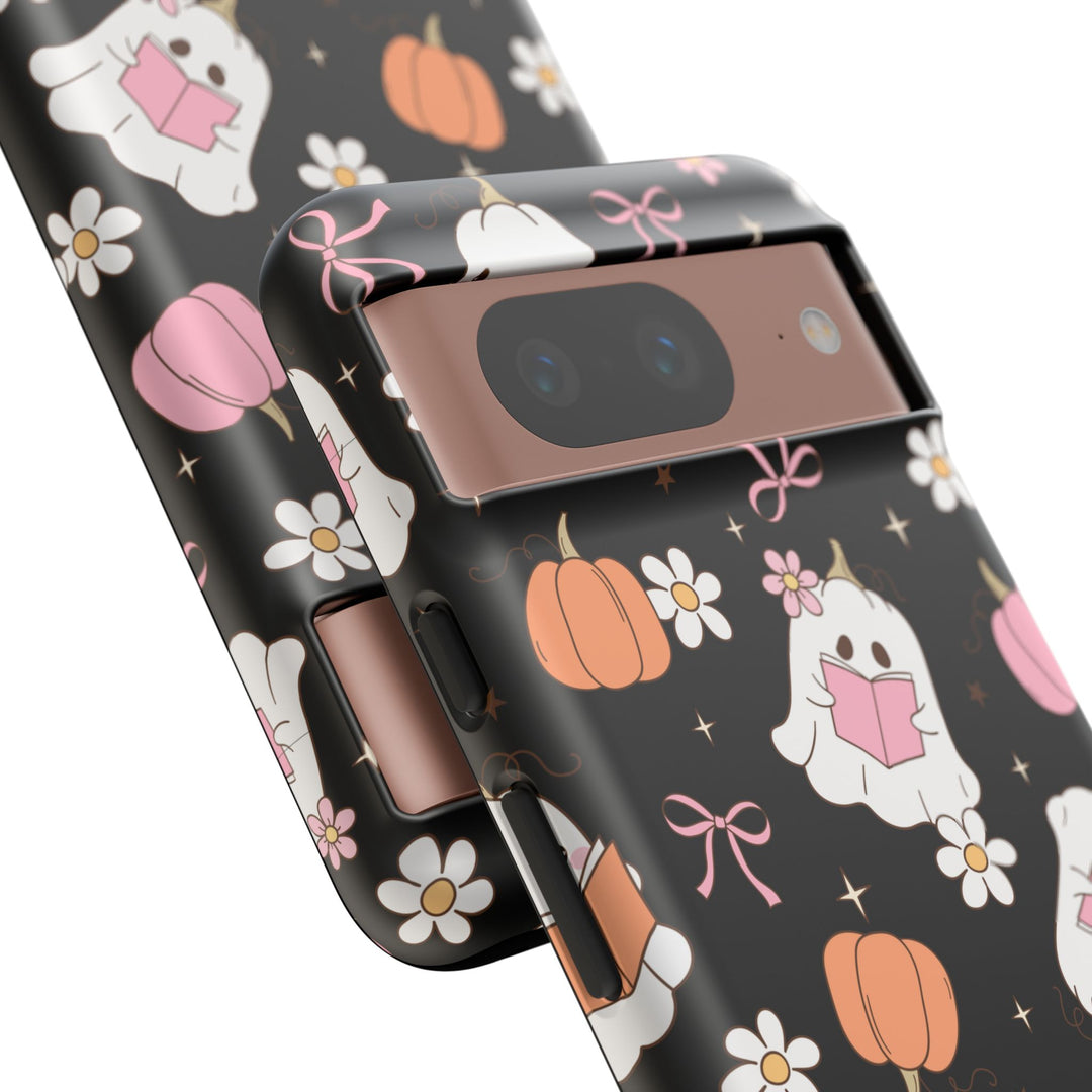 Cute Ghost Phone Case | Fall Aesthetic, Halloween Gift, Phone Accessories, Spooky Decor, Book Lover