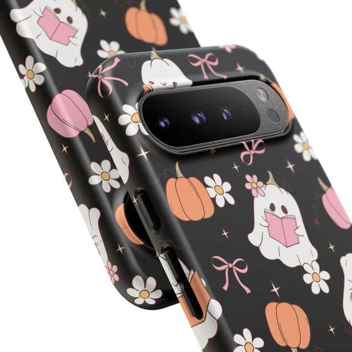 Cute Ghost Phone Case | Fall Aesthetic, Halloween Gift, Phone Accessories, Spooky Decor, Book Lover