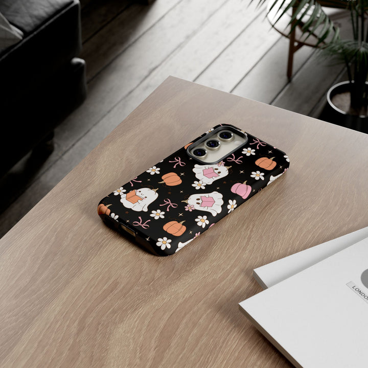 Cute Ghost Phone Case | Fall Aesthetic, Halloween Gift, Phone Accessories, Spooky Decor, Book Lover