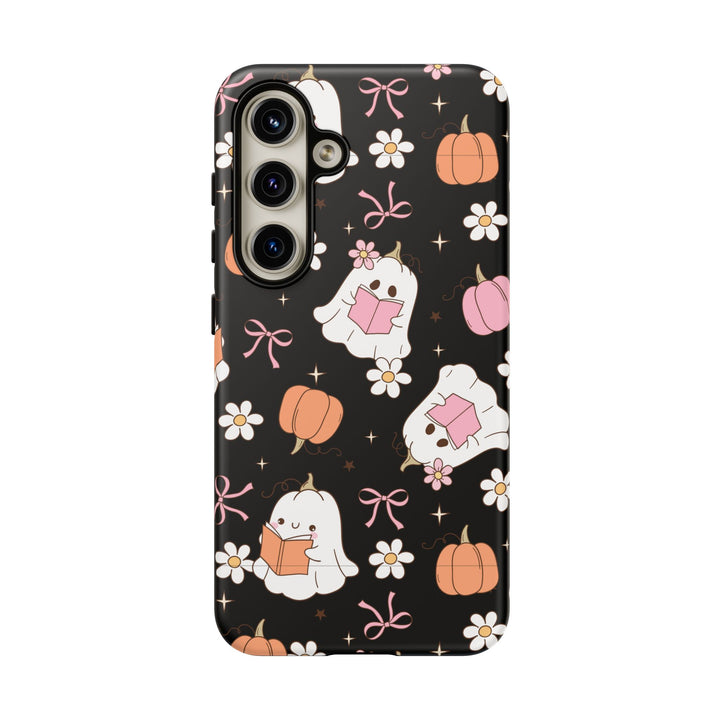 Cute Ghost Phone Case | Fall Aesthetic, Halloween Gift, Phone Accessories, Spooky Decor, Book Lover