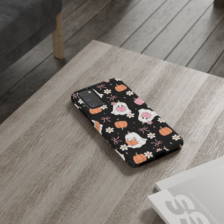 Cute Ghost Phone Case | Fall Aesthetic, Halloween Gift, Phone Accessories, Spooky Decor, Book Lover