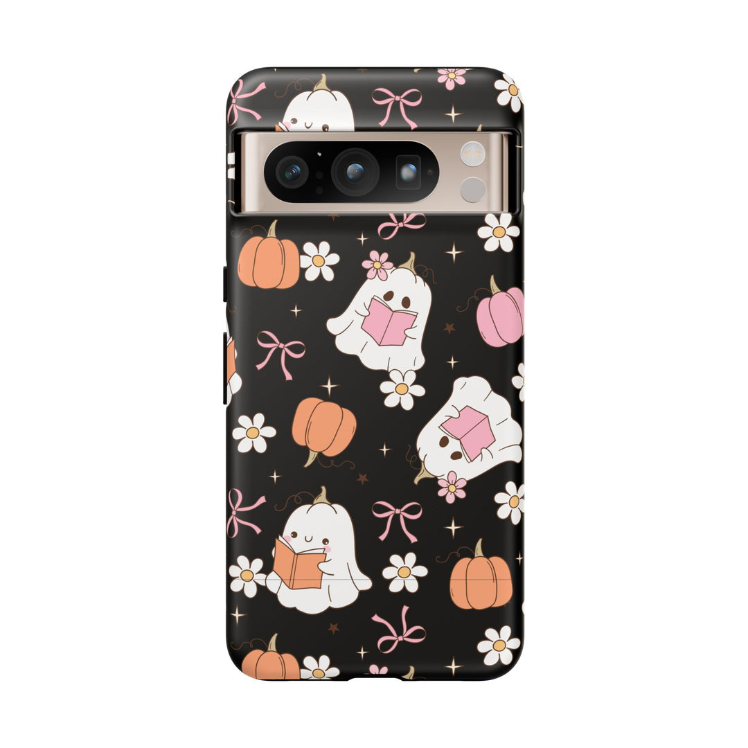 Cute Ghost Phone Case | Fall Aesthetic, Halloween Gift, Phone Accessories, Spooky Decor, Book Lover