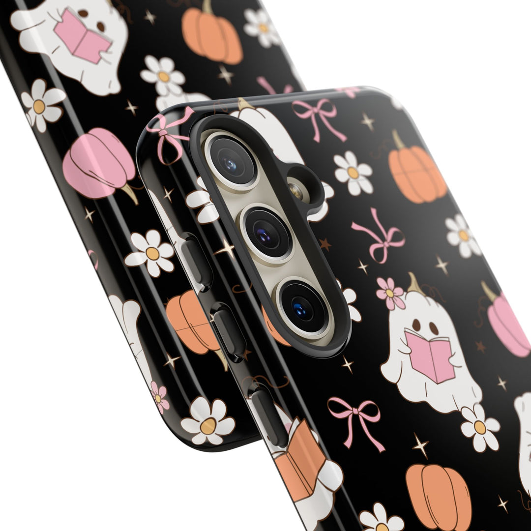Cute Ghost Phone Case | Fall Aesthetic, Halloween Gift, Phone Accessories, Spooky Decor, Book Lover