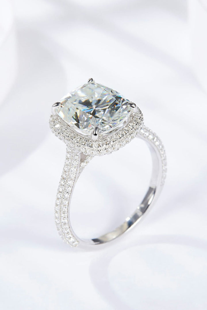 6 Carat Moissanite Halo Ring-Ever Joy