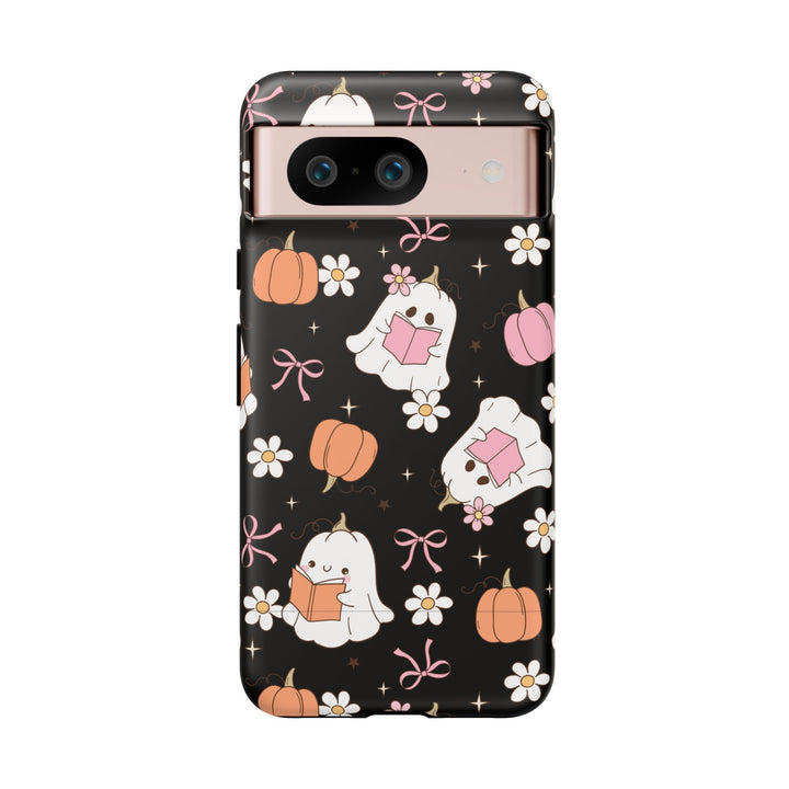 Cute Ghost Phone Case | Fall Aesthetic, Halloween Gift, Phone Accessories, Spooky Decor, Book Lover