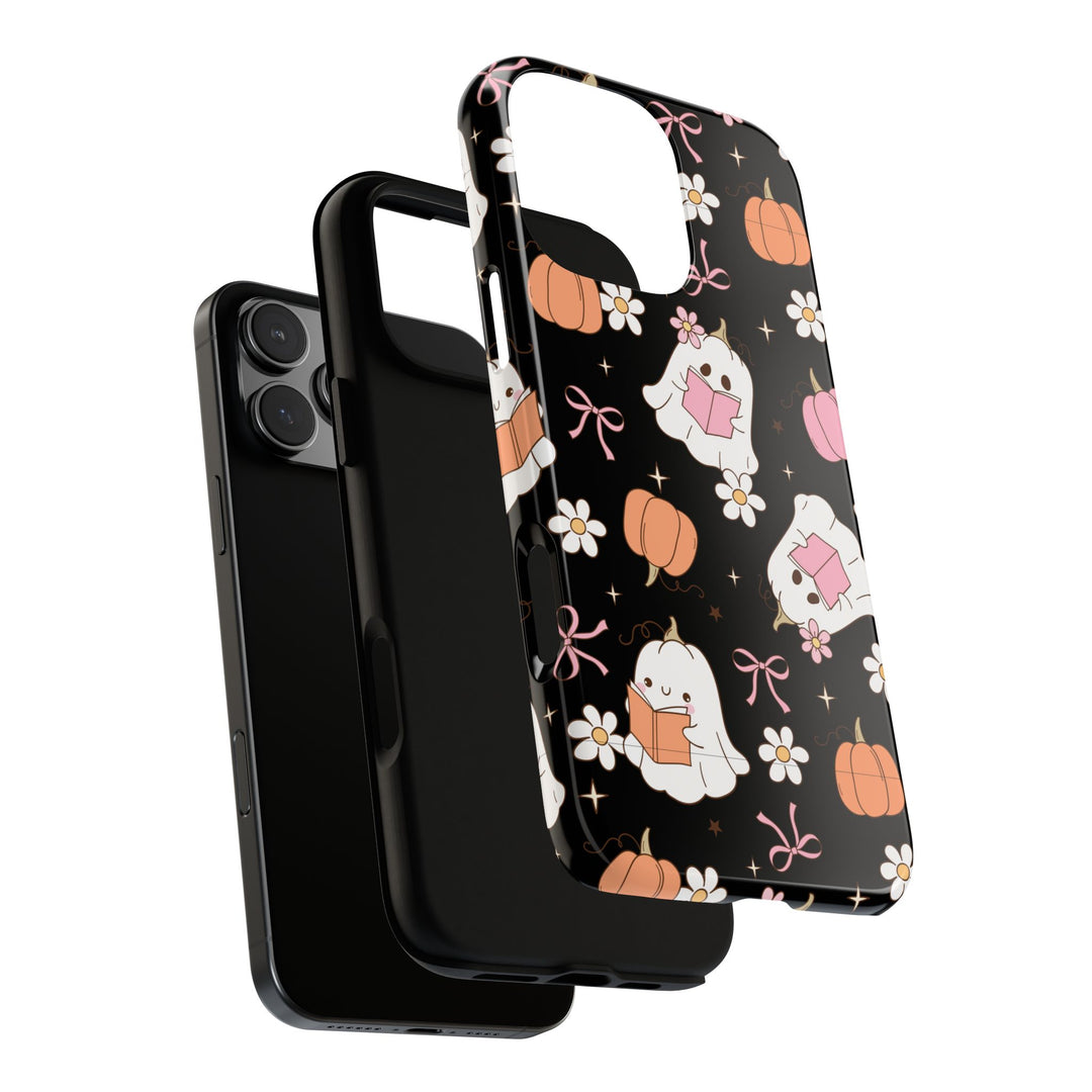 Cute Ghost Phone Case | Fall Aesthetic, Halloween Gift, Phone Accessories, Spooky Decor, Book Lover