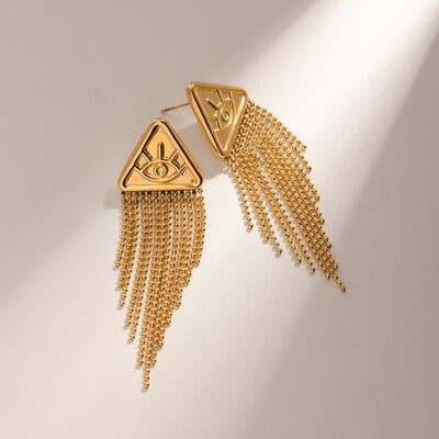 18K Gold-Plated Stainless Steel Geometric Earrings-Ever Joy