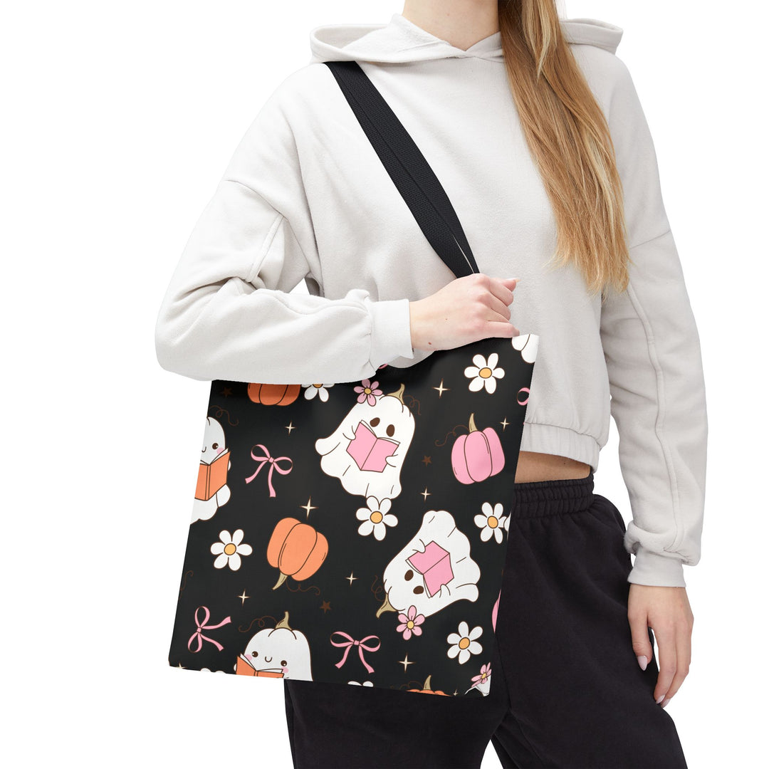 Whimsical Ghost Tote Bag | Cute Halloween Bag, Trick-or-Treat Tote, Fall Shopping Bag, Spooky Gift, Candy Bag