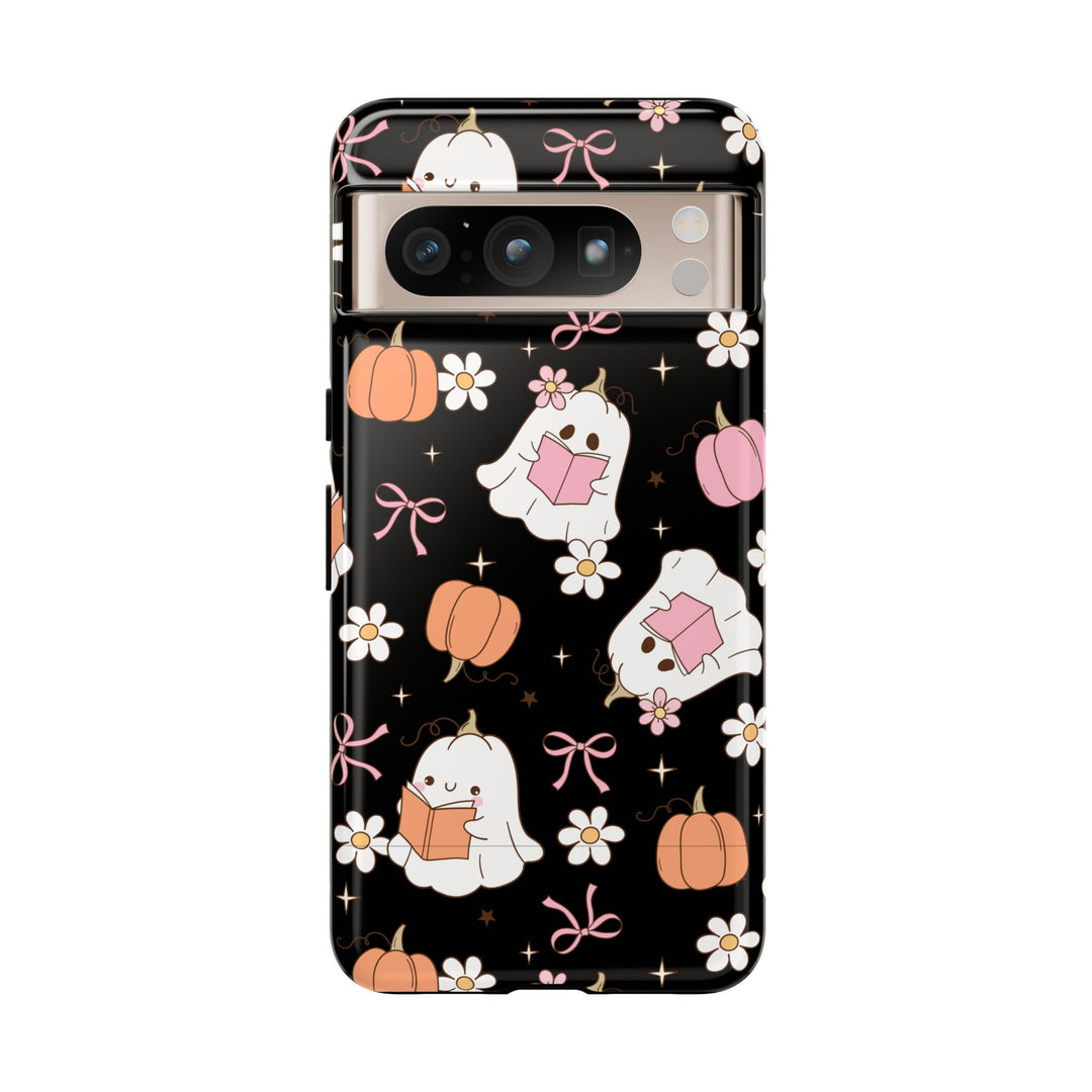 Cute Ghost Phone Case | Fall Aesthetic, Halloween Gift, Phone Accessories, Spooky Decor, Book Lover
