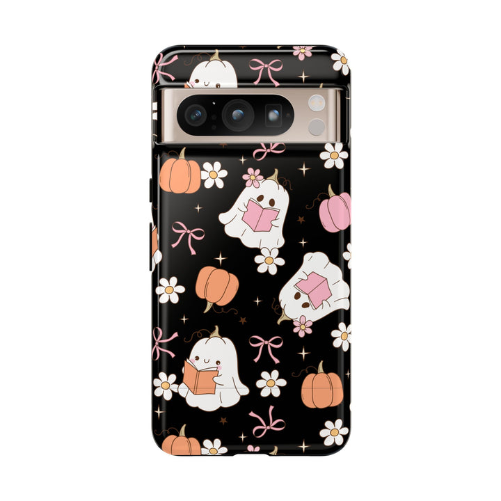 Cute Ghost Phone Case | Fall Aesthetic, Halloween Gift, Phone Accessories, Spooky Decor, Book Lover