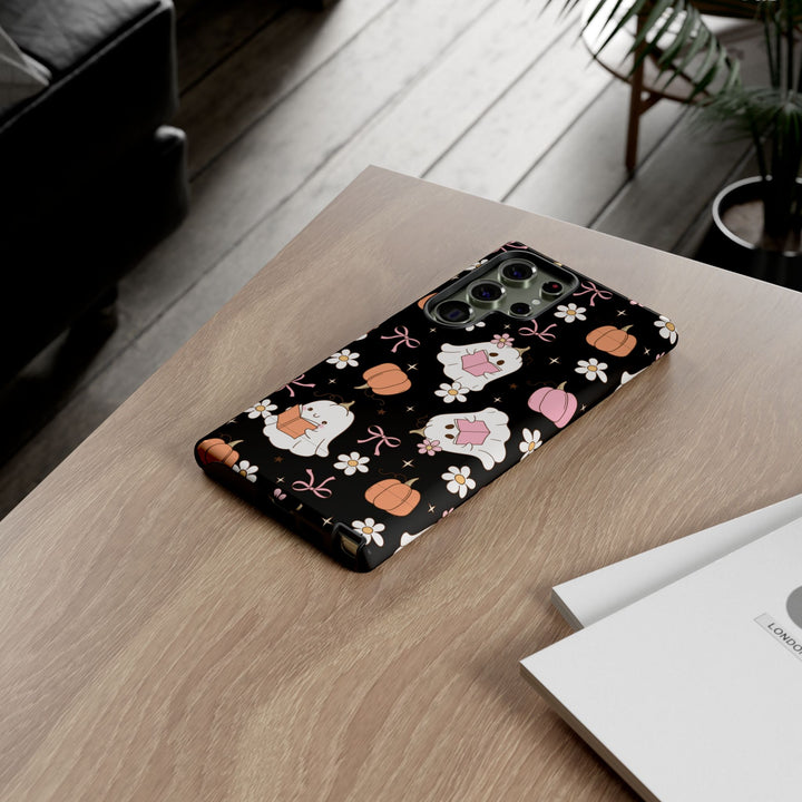 Cute Ghost Phone Case | Fall Aesthetic, Halloween Gift, Phone Accessories, Spooky Decor, Book Lover