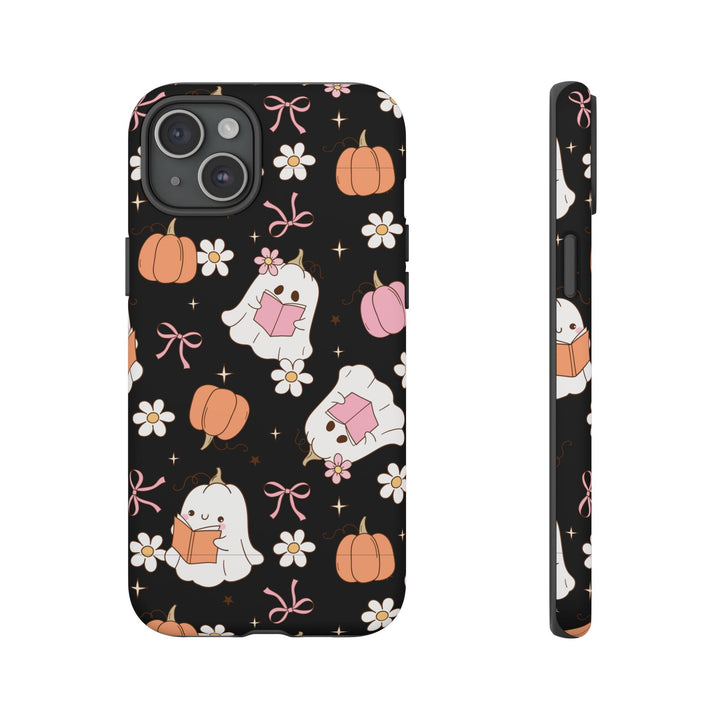 Cute Ghost Phone Case | Fall Aesthetic, Halloween Gift, Phone Accessories, Spooky Decor, Book Lover