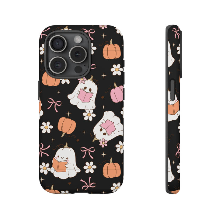Cute Ghost Phone Case | Fall Aesthetic, Halloween Gift, Phone Accessories, Spooky Decor, Book Lover