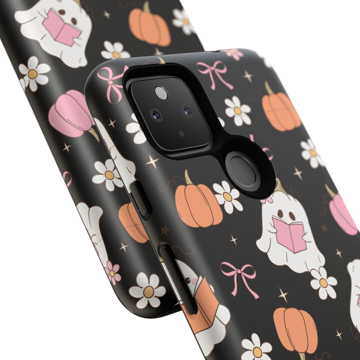 Cute Ghost Phone Case | Fall Aesthetic, Halloween Gift, Phone Accessories, Spooky Decor, Book Lover
