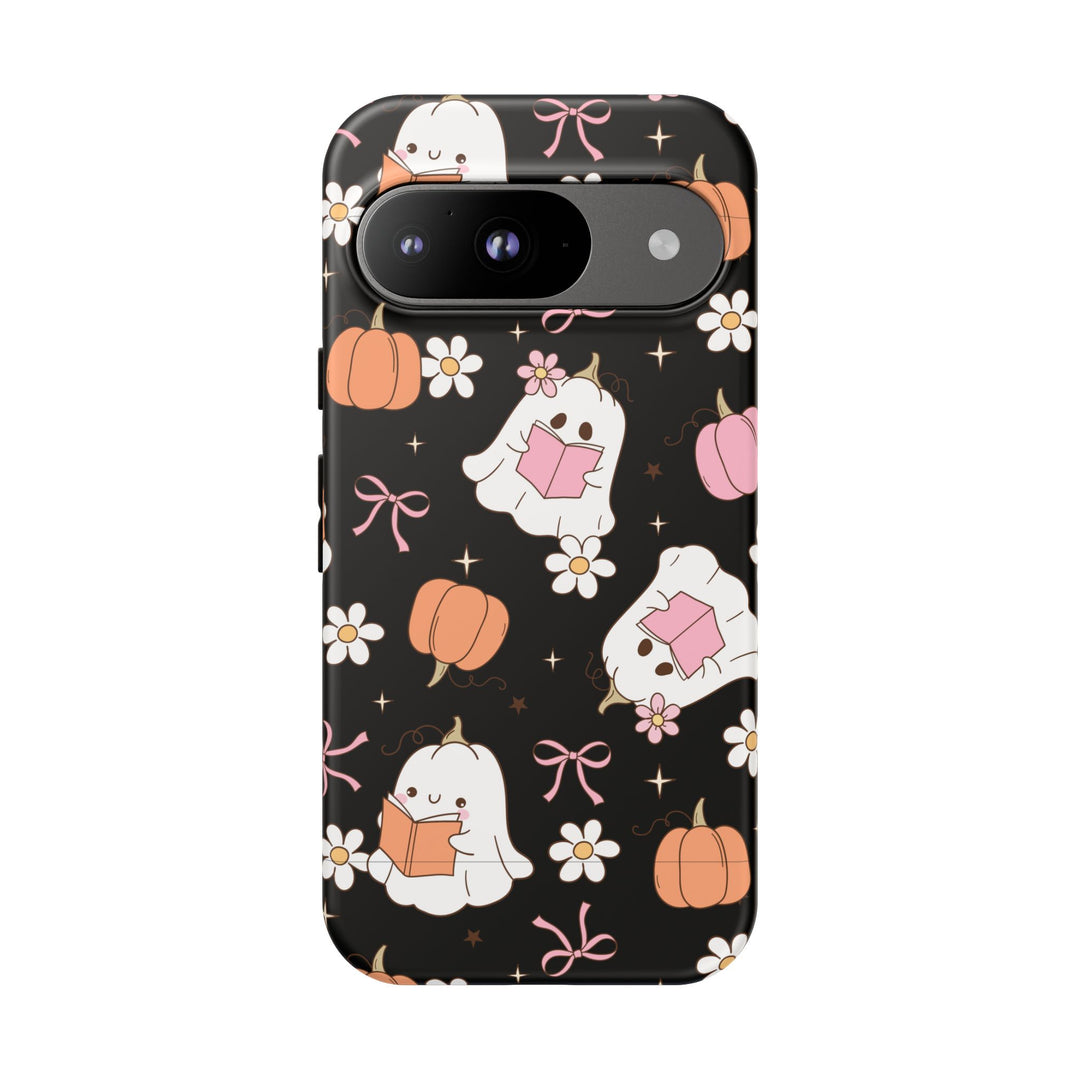 Cute Ghost Phone Case | Fall Aesthetic, Halloween Gift, Phone Accessories, Spooky Decor, Book Lover