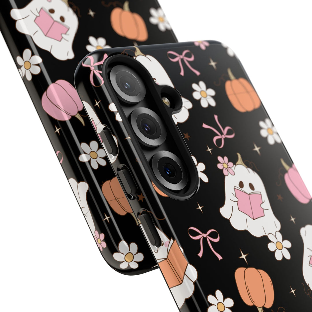 Cute Ghost Phone Case | Fall Aesthetic, Halloween Gift, Phone Accessories, Spooky Decor, Book Lover