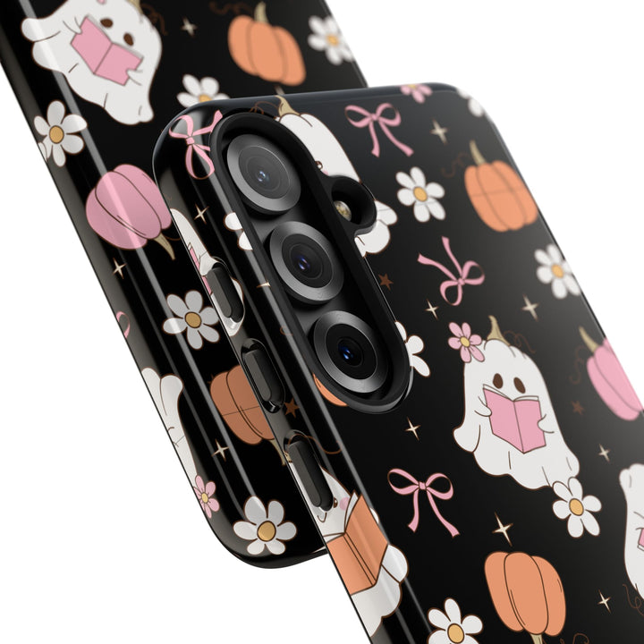 Cute Ghost Phone Case | Fall Aesthetic, Halloween Gift, Phone Accessories, Spooky Decor, Book Lover