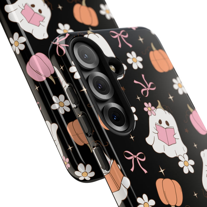 Cute Ghost Phone Case | Fall Aesthetic, Halloween Gift, Phone Accessories, Spooky Decor, Book Lover