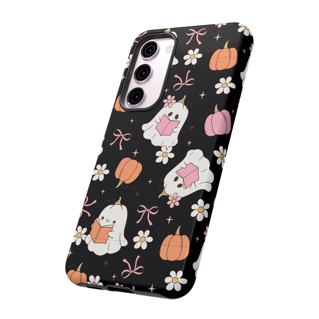 Cute Ghost Phone Case | Fall Aesthetic, Halloween Gift, Phone Accessories, Spooky Decor, Book Lover