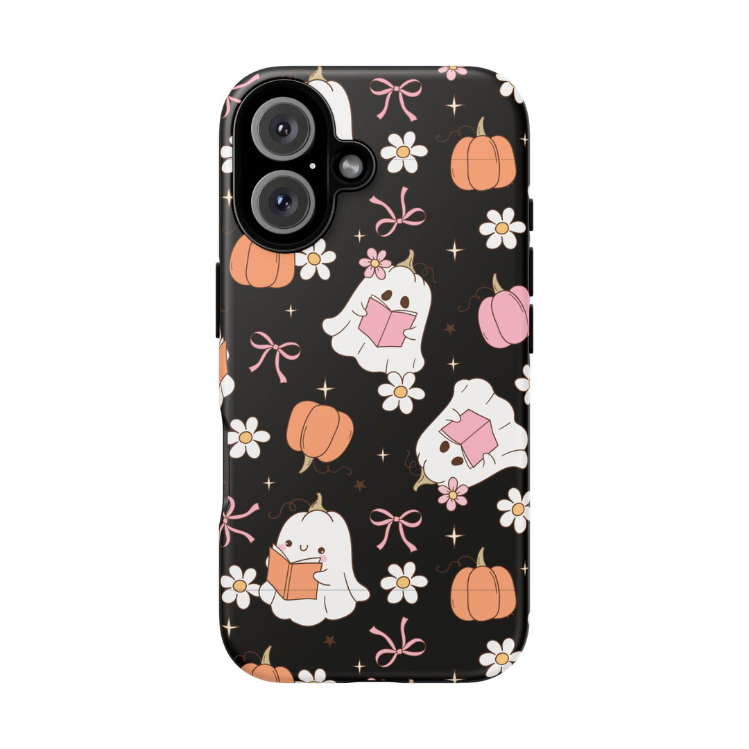 Cute Ghost Phone Case | Fall Aesthetic, Halloween Gift, Phone Accessories, Spooky Decor, Book Lover