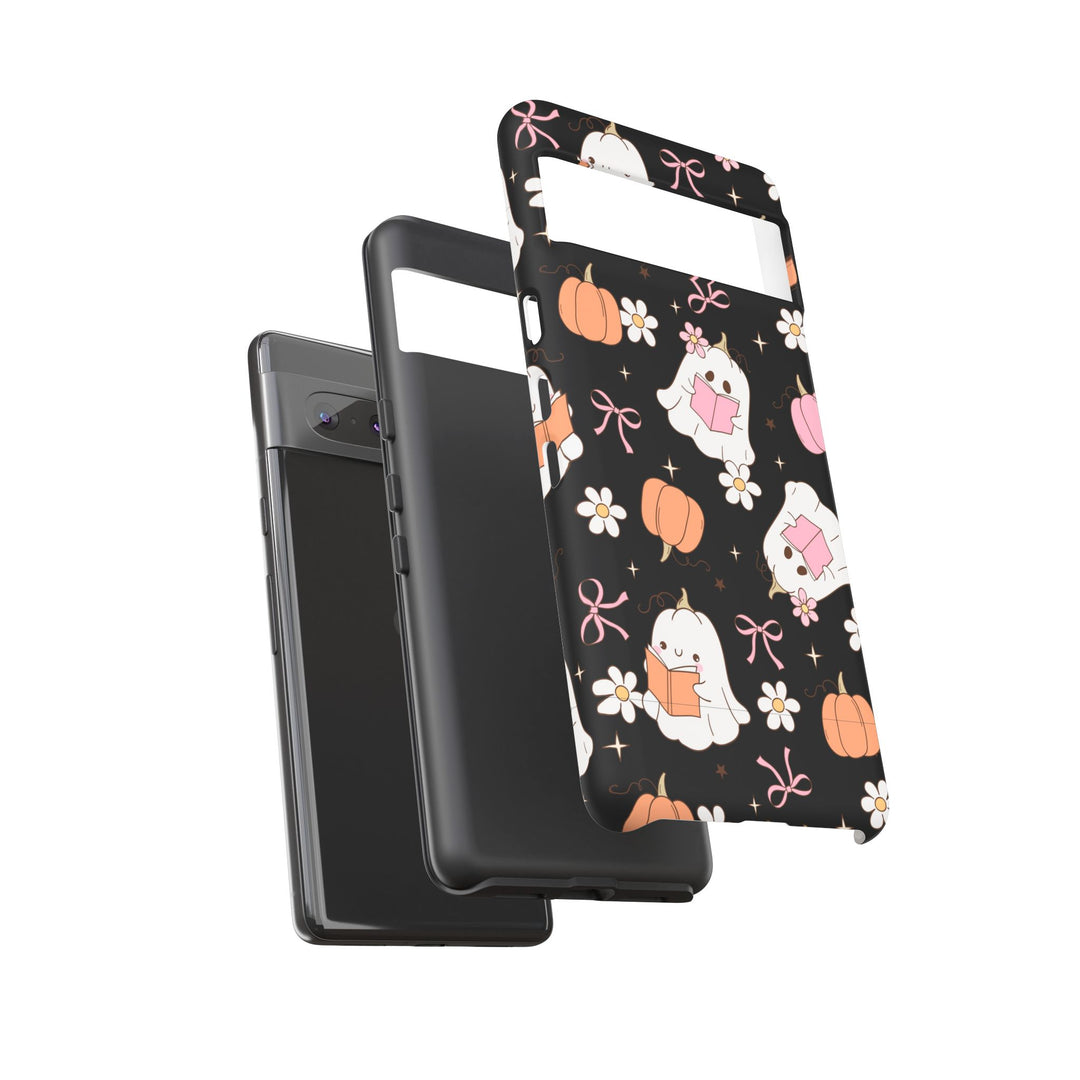 Cute Ghost Phone Case | Fall Aesthetic, Halloween Gift, Phone Accessories, Spooky Decor, Book Lover