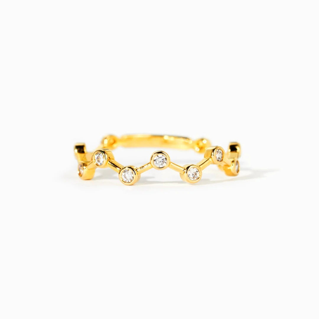 18K Gold-Plated 925 Sterling Silver Zircon Ring-Ever Joy