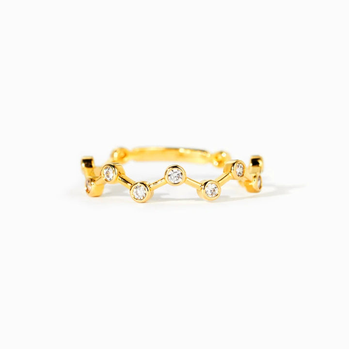 18K Gold-Plated 925 Sterling Silver Zircon Ring-Ever Joy