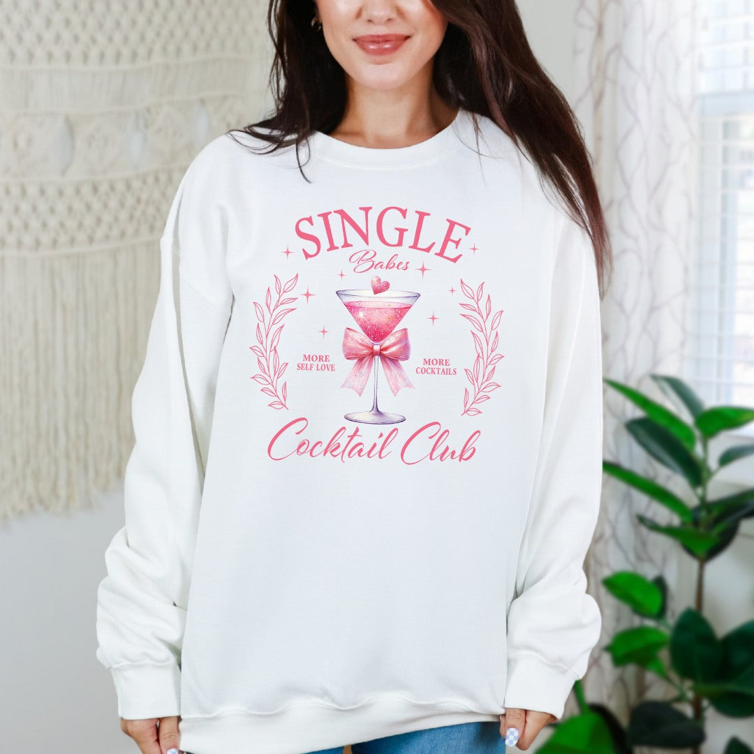 Womens - Single Babes Cocktail Club Graphic Sweatshirt