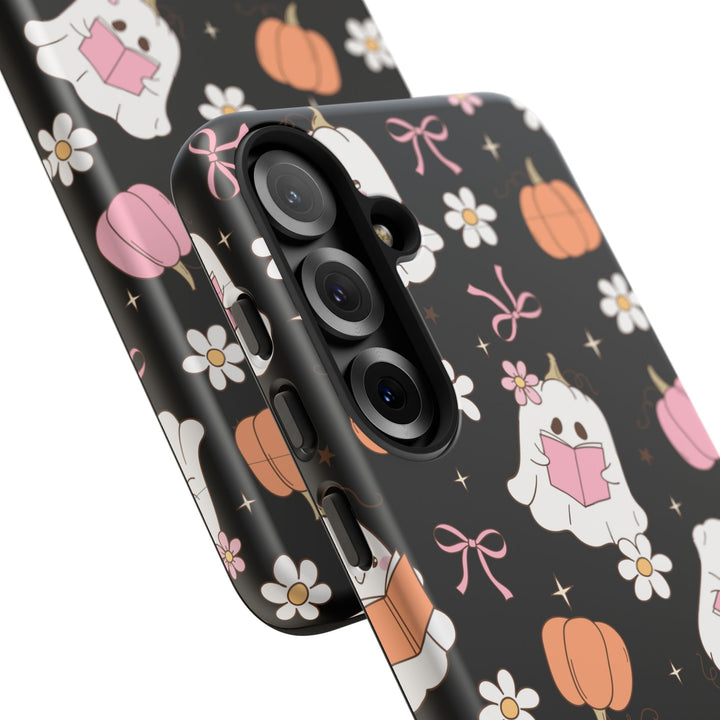 Cute Ghost Phone Case | Fall Aesthetic, Halloween Gift, Phone Accessories, Spooky Decor, Book Lover