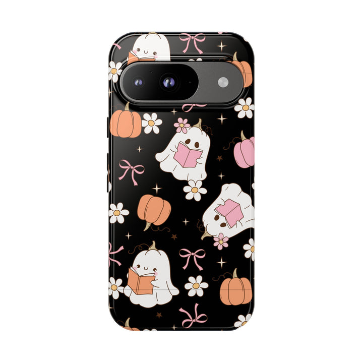 Cute Ghost Phone Case | Fall Aesthetic, Halloween Gift, Phone Accessories, Spooky Decor, Book Lover