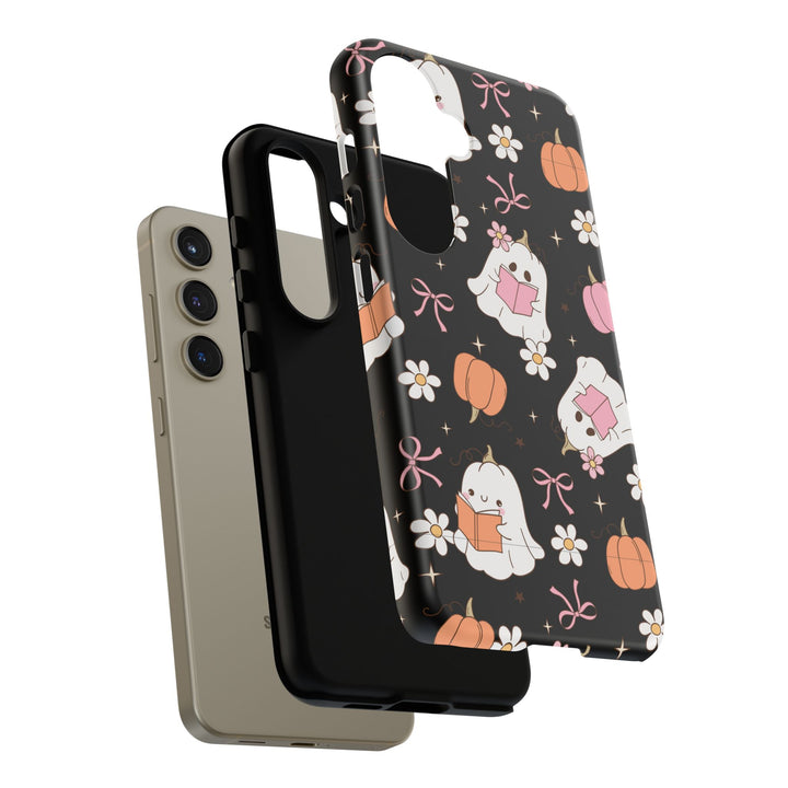 Cute Ghost Phone Case | Fall Aesthetic, Halloween Gift, Phone Accessories, Spooky Decor, Book Lover