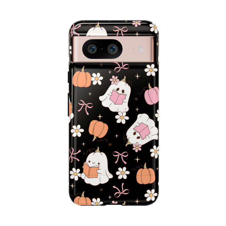Cute Ghost Phone Case | Fall Aesthetic, Halloween Gift, Phone Accessories, Spooky Decor, Book Lover