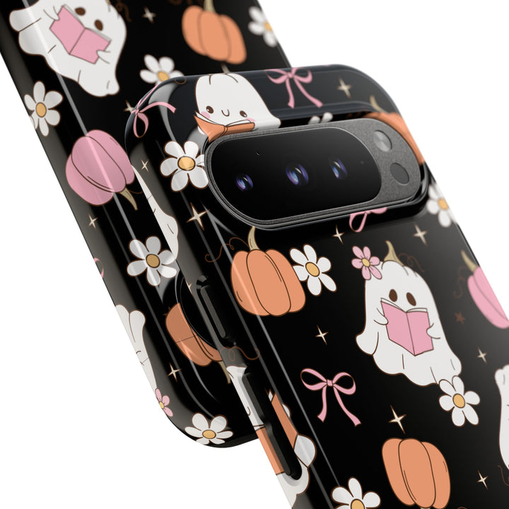 Cute Ghost Phone Case | Fall Aesthetic, Halloween Gift, Phone Accessories, Spooky Decor, Book Lover