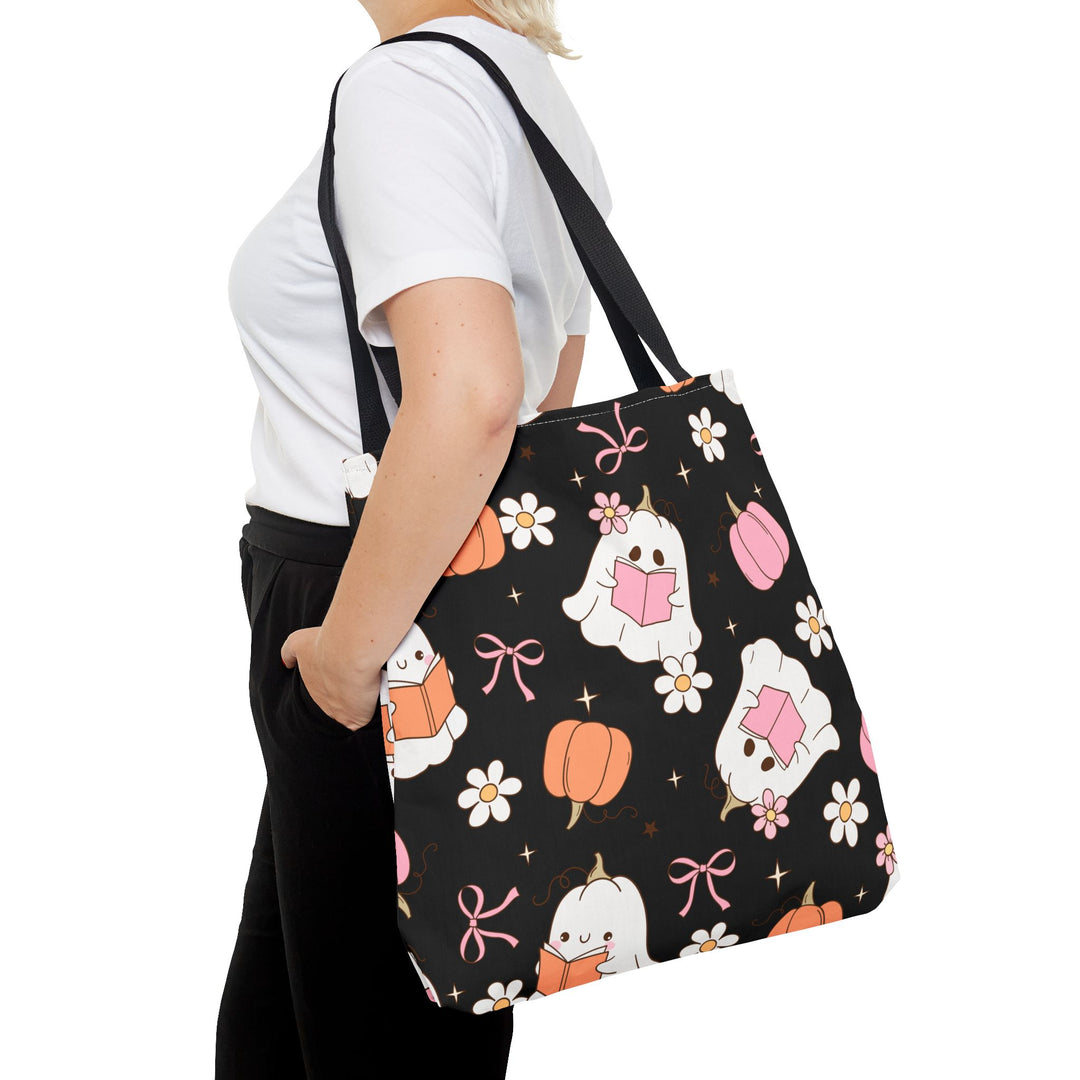 Whimsical Ghost Tote Bag | Cute Halloween Bag, Trick-or-Treat Tote, Fall Shopping Bag, Spooky Gift, Candy Bag