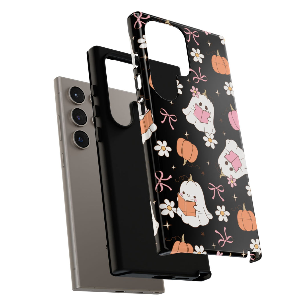 Cute Ghost Phone Case | Fall Aesthetic, Halloween Gift, Phone Accessories, Spooky Decor, Book Lover