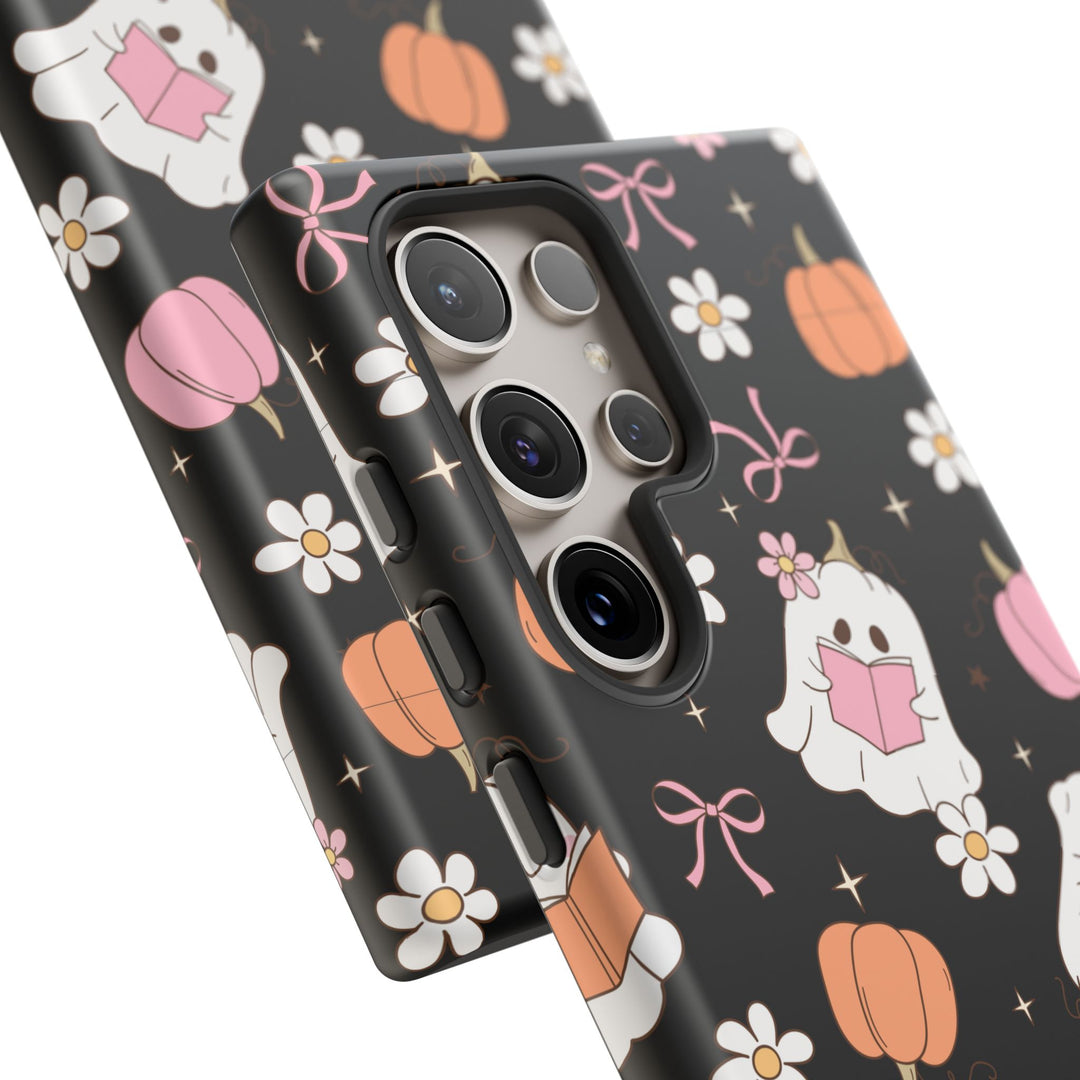 Cute Ghost Phone Case | Fall Aesthetic, Halloween Gift, Phone Accessories, Spooky Decor, Book Lover