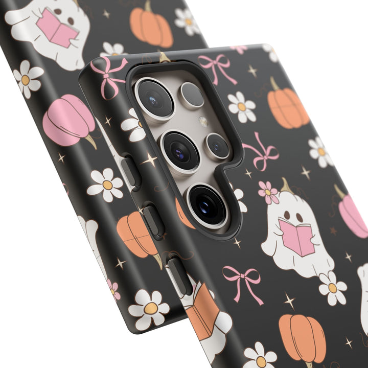 Cute Ghost Phone Case | Fall Aesthetic, Halloween Gift, Phone Accessories, Spooky Decor, Book Lover