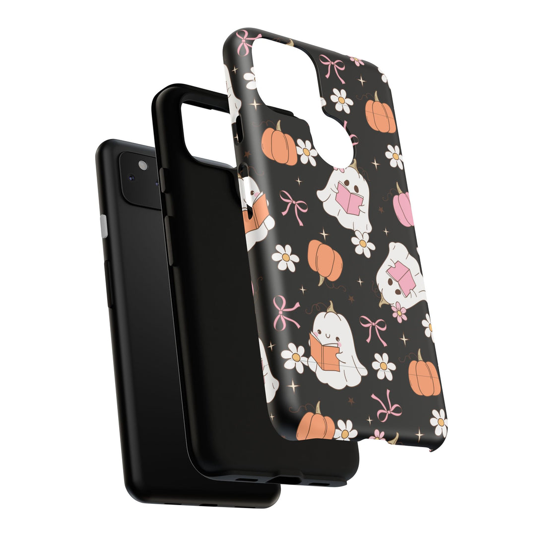 Cute Ghost Phone Case | Fall Aesthetic, Halloween Gift, Phone Accessories, Spooky Decor, Book Lover