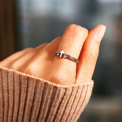 925 Sterling Silver Cross Ring-Ever Joy